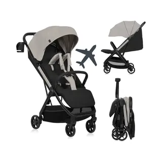 Lionelo Julie Air - Ultralichte Buggy - Reisbuggy - Auto-Folding & Compact - Slechts 7, 5 Kg - Reizen & Handbagage - Verstelbare Rugleuning Tot