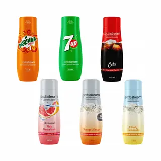 SodaStream Serie - Drankconcentraten Set - Mirinda + 7Up + Cola + Grapefruit + Orange-Mango + Lemonade