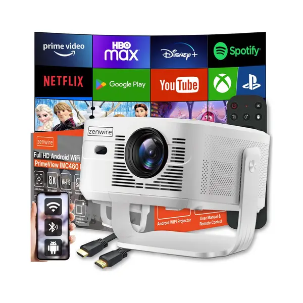 Zenwire® PrimeView IMC460 Pro Projector – Android 14 – Full Hd 1080p – 4K & 8K Ondersteuning – 950 Ansi Lumen – WiFi 6 – Bluetooth 5.4 thumbnail