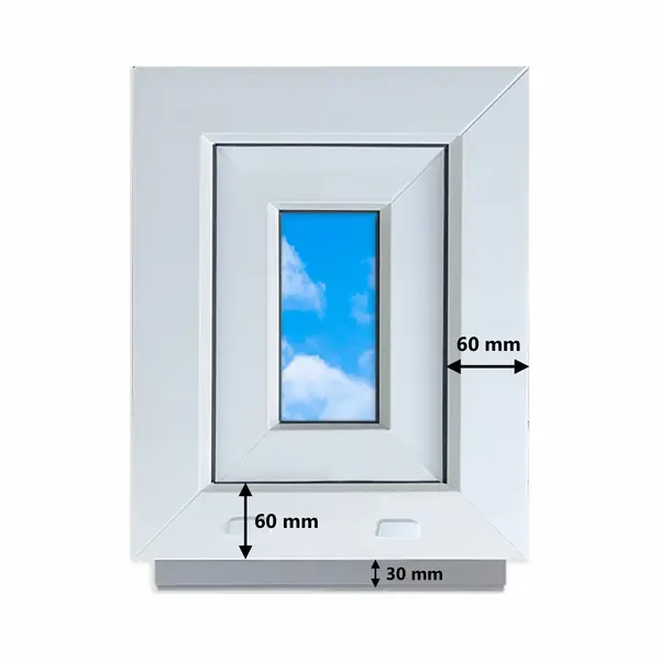 Lorac Wit Pvc-raam, Kantelbaar, 40x50 Cm, 400x500 Mm, Dubbel Glas, Kantelbaar thumbnail