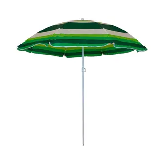 floraland Master Grill&Party - Parasol - Tuinparasol - 180 Cm Diameter - Witte En Groene Strepen