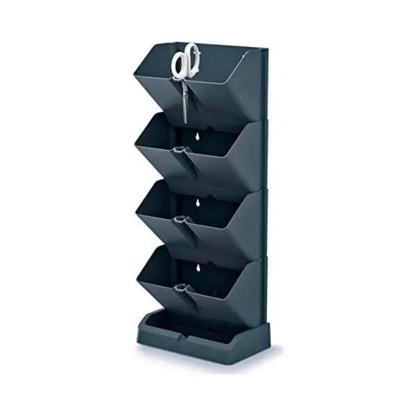Prosperplast Verticale Kruidentuin - Staand/hangend - Modulair - Antraciet Grijs - 20x11x48 Cm - Incl. Kruidenschaar thumbnail