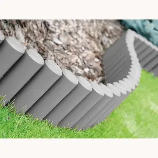 Borderrand Palissade Ca. 270 Cm - Grijs - Set Van 10 Stuks