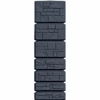 Prosperplast Regenton Stone Tower 350 Liter - Antraciet | Steen Effect Muur Regenton