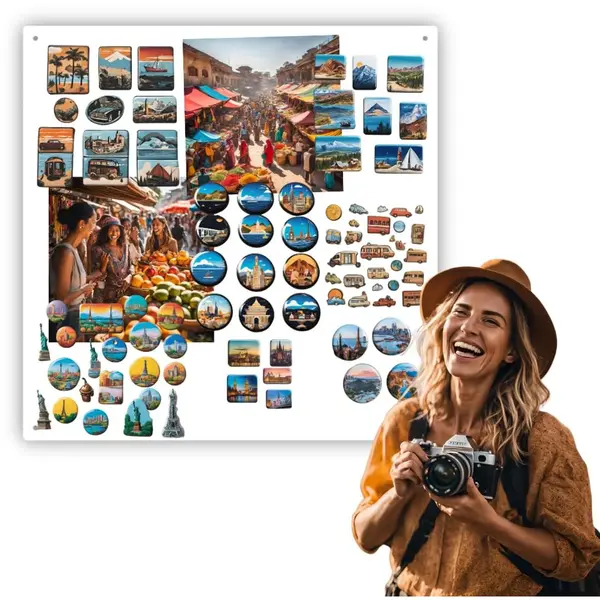 Anwicar Rechthoekige Magneet Bord - Magnetisch Memobord - Magnetisch Prikbord - Wit thumbnail