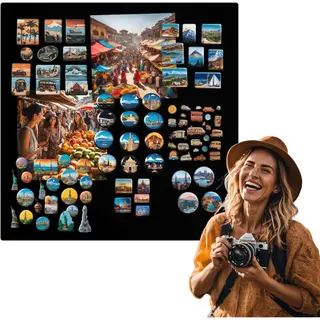 Anwicar Rechthoekige Magneet Bord - Magnetisch Memobord - Magnetisch Prikbord - Zwart