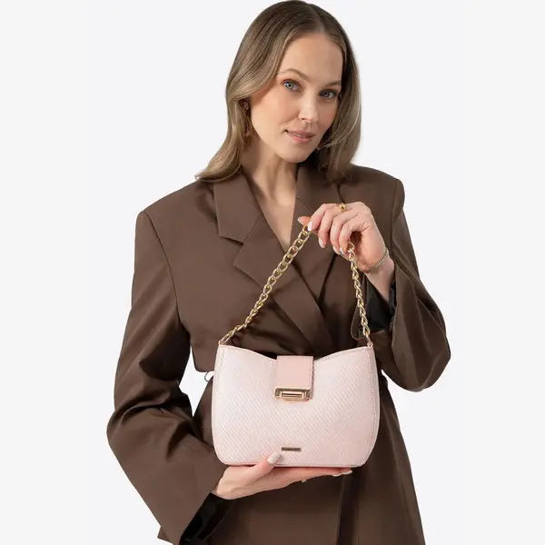 Wittchen - Crossbody Tas - Roze - Gevlochten - Polypropyleen thumbnail