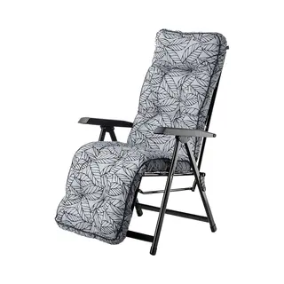 Kadax Tuinstoel Met Voetensteun, Ligstoel Met Kussen, Inklapbare Zonnestoel, Tuinligstoel Met Verstelbare Rugleuning, Tuinstoel, Relaxstoel (grijs)