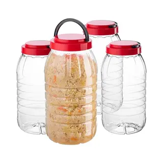 Kadax Pet Multifunctionele Pot Met Deksel 5L Verpakking Van 4 Stuks