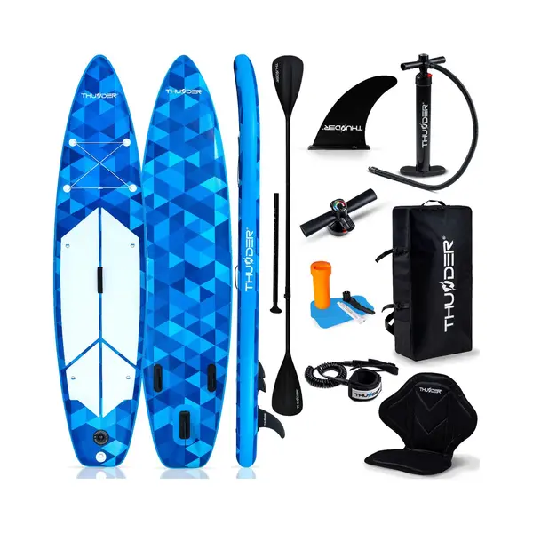 Thunder® Sup Board | Nion | 320x75x15cm | Opblaasbaar Paddle Board | Max. 150 Kg | Complete Set | Blauw | thumbnail