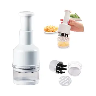 Multihakker - Hakmolen Handmatig - Groentehakker - Wit- Voor Ui-knoflook-groenten - Kerst Cadeau Tip