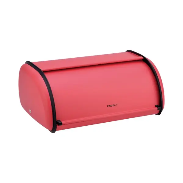 Kinghoff 1753 - Kleine Broodtrommel - Rvs - Rood - Retro - 36x24x15 Cm thumbnail