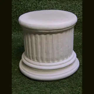 Tuinbeeld - Zuil (Wit/gepattineerd)- Decoratie Voor Binnen / Buiten