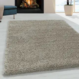 Muratap Monaco Soft Shaggy Hoogpolig Vloerkleed Beige- 200x290 Cm