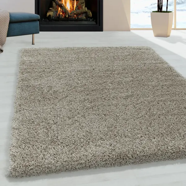 Muratap Monaco Soft Shaggy Hoogpolig Vloerkleed Beige- 200x290 Cm thumbnail