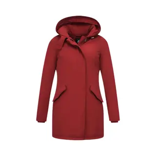 Matogla Winterjas Dames - Winterjas Dames Volwassen - Lange Winterjas Dames - Winterjas Getailleerd - Slim Fit Jas Met Capuchon - 280 - Rood