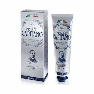 Pasta del Capitano 1905 Nieuw! Whitening Bs, De Ideale Oplossing Met Baking Soda Voor Een Optimale En Natuurlijke Witheid Van Het Gebit. (tube 75ml).