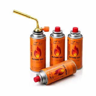 Smh Line® Lasbrander - Gasbrander - 1300°C - Bunsenbrander - Soldeerbrander - Incl. 4x Gasflessen