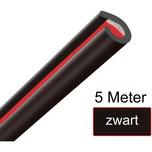 'merkloos'' Autodeur Beschermer Strip Zwart Bescherming Auto Deur Dubbelzijdig 5 Meter thumbnail