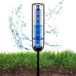 Vorstbestendige Regenmeter Voor De Tuin Met Zonne-energie - Professioneel En Hoogte Verstelbaar