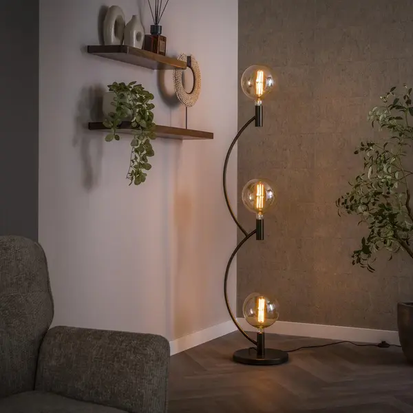 Hoyz Collection - Vloerlamp Arcus 3-lichts - Sienna Bruin thumbnail