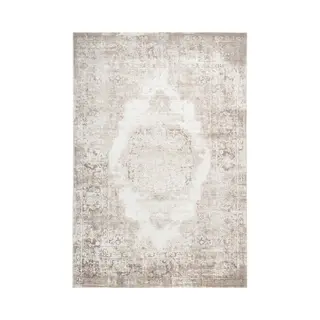 Muratap Paris Antik - Designer Vloerkleed - Laagpolig, Luxe 3D Effect, Velours, Polyester - Taupe Beige- 80x150 Cm