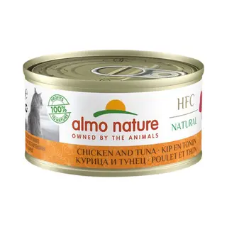 Almo Nature Natvoer voor Katten Almo Nature Hfc - Kattenvoer - Tonijn & Kip - 5x70gr