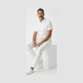 Enos Zomerset Heren - Zomerbroek Heren - Shirt En Lange Broek - Twinsets - C211 - Wit