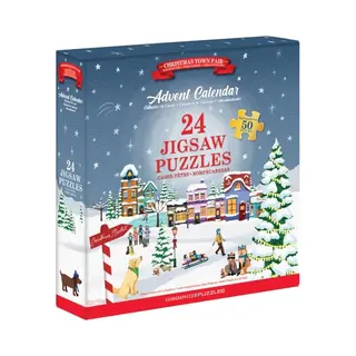 Eurographics - Adventskalender, Kerstmarkt [Advent Calendar, Christmas Town Fair] - 24×50 Stukjes 12, 5×12, 5cm (b×h) - Adventskalender