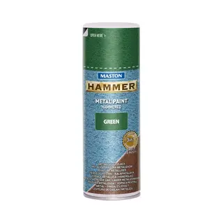 Maston Hammer - Metaalverf - Groen - Hamerslag - Spuitverf - 400 Ml - Spuitbus Verf
