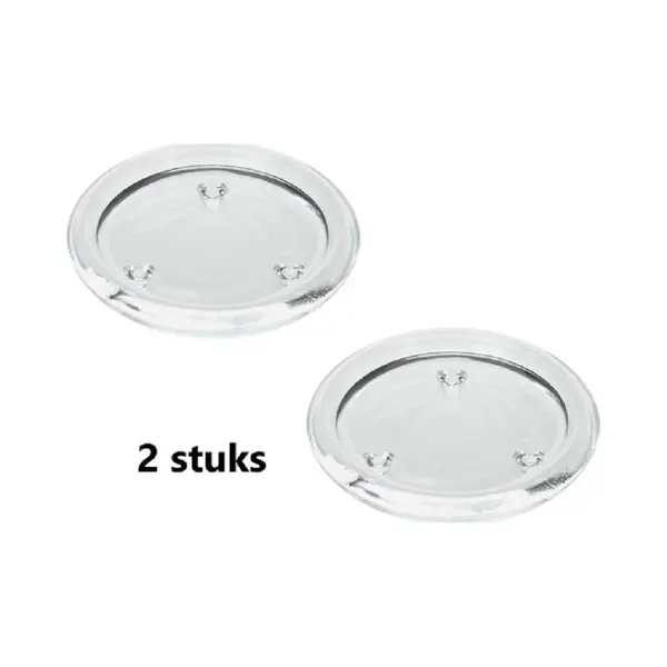 H&S Decoration Kaarsplateau Glas - Voor Stompkaars - 10 Cm Per 2 Stuks thumbnail