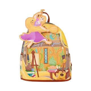 Loungefly Disney, Tangled - Repunzel Painting - Mini Backpack With Enamel Pin - Glow-in-the-Dark - Collectible Bags