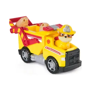 Spin Master Paw Patrol Fire Rescue: Rubble Rescue Fire Dump Truck with Action Figure, Projectiles, and Toy Truck, Kids Toys for Boys & Girls Ages 3 and Up
