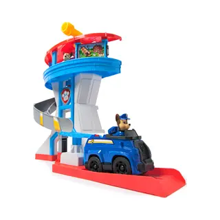Spin Master Paw Patrol - Lookout Tower, über 50 cm hoch, Hauptquartier Spielset mit 1 Basis Polizei-Fahrzeug, 2 Chase Figuren und Zubehör