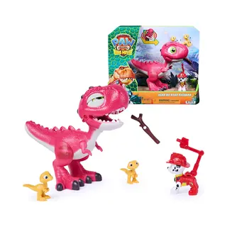 Paw Patrol, The Dino Movie, Hear Me Roar Rhubarb, Speelgoeddinosaurus Van 17, 7 Cm Met Geactiveerde Geluiden, Marshall-actiefiguur En 2 Dinofiguren