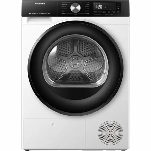 Hisense DH3S902BW3 wasdroger Vrijstaand Voorbelading 9 kg Wit thumbnail