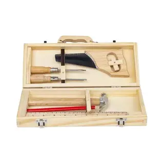 BigJigs Houten Gereedschapskist Speelgoed Diy Set 6-delig Fsc.