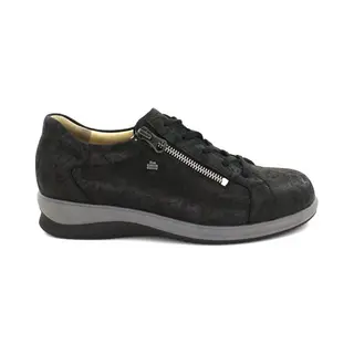 FinnComfort Finn Comfort, Tartu, 02247-749144, Zwarte Dames Veterschoen Met Rits