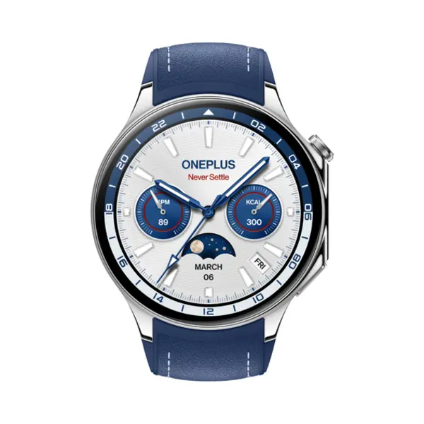 OnePlus Watch 2 3,63 cm (1.43") Amoled 47 mm Digitaal 466 x 466 Pixels Touchscreen Blauw Wifi Gps thumbnail