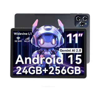 Besttab W90 Tablet - 11 Inch Tablet - 24GB Ram - 256GB Rom - 8000 MAh - Android 15 - Wifi 6 - Touchscreen Tablet - Dubbele Simkaart - Grijs