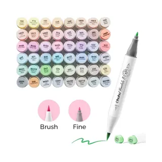 Ohuhu Honolulu B 48 Kleuren Pastel Alcohol Art Markers Brush & Fine Sweetness