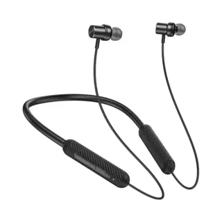 Hoco ES70 Bluetooth In-Ear Oordopjes Met Nekband Zwart - Bluetooth 5.3 - 80 Uur Batterij - Sport Oordopjes - Oortjes Met Draad - Lichtgewicht