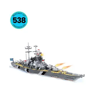Woma Woma® Leger Speelgoed Set Geschikt Voor Lego - Battleship Speelgoed - Vanaf 6 Jaar - 538 Bouwstenen - Marine - Bouwpakket - Stem Speelgoed - Speelset