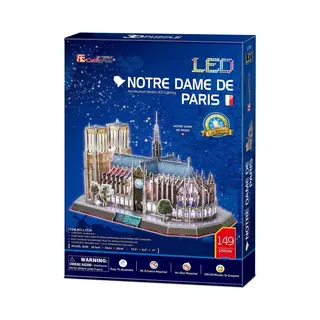 CubicFun Katedra Notre Dame 149 3D Led Puzzel