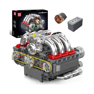 Mould King 10193 Boxer Engine Formule 1 Educatief Motor Bouwset | Speed Champions Modelbouw | Creator Classic Bouwpakket | Technische F1 Speelgoed