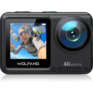 Wolfang GA420 Action Camera 4K - 60FPS 24MP Met Touchscreen WiFi Onderwatercamera -10M Kale Waterdichte/40M Waterdichte Helmfietscamera Met Eis -