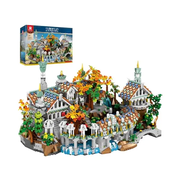 Reobrix Medieval Valley City Building Set Adults, European Architecture Model Kits, 55015 Moc Construction Toy Collection Home Office Decor, Ideal thumbnail