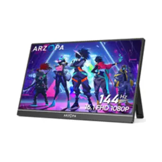 Arzopa Z1FC computer monitor 40,9 cm (16.1") 1920 x 1080 Pixels Full Hd Lcd Zwart