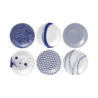 Royal Doulton Bcrp-9465 bord Voorgerechtenbord Rond Porselein Blauw, Wit