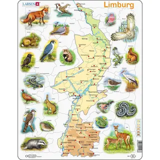 Larsen Maxi Kaart Limburg met Dieren 60 stukjes